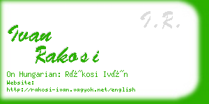 ivan rakosi business card